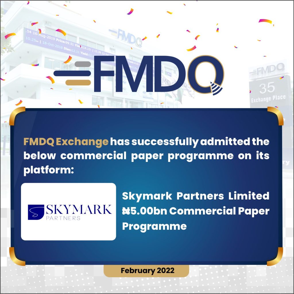 Skymark Partners Limited Joins a Host of Other Corporates to Register its Commercial Paper Programme on FMDQ Exchange