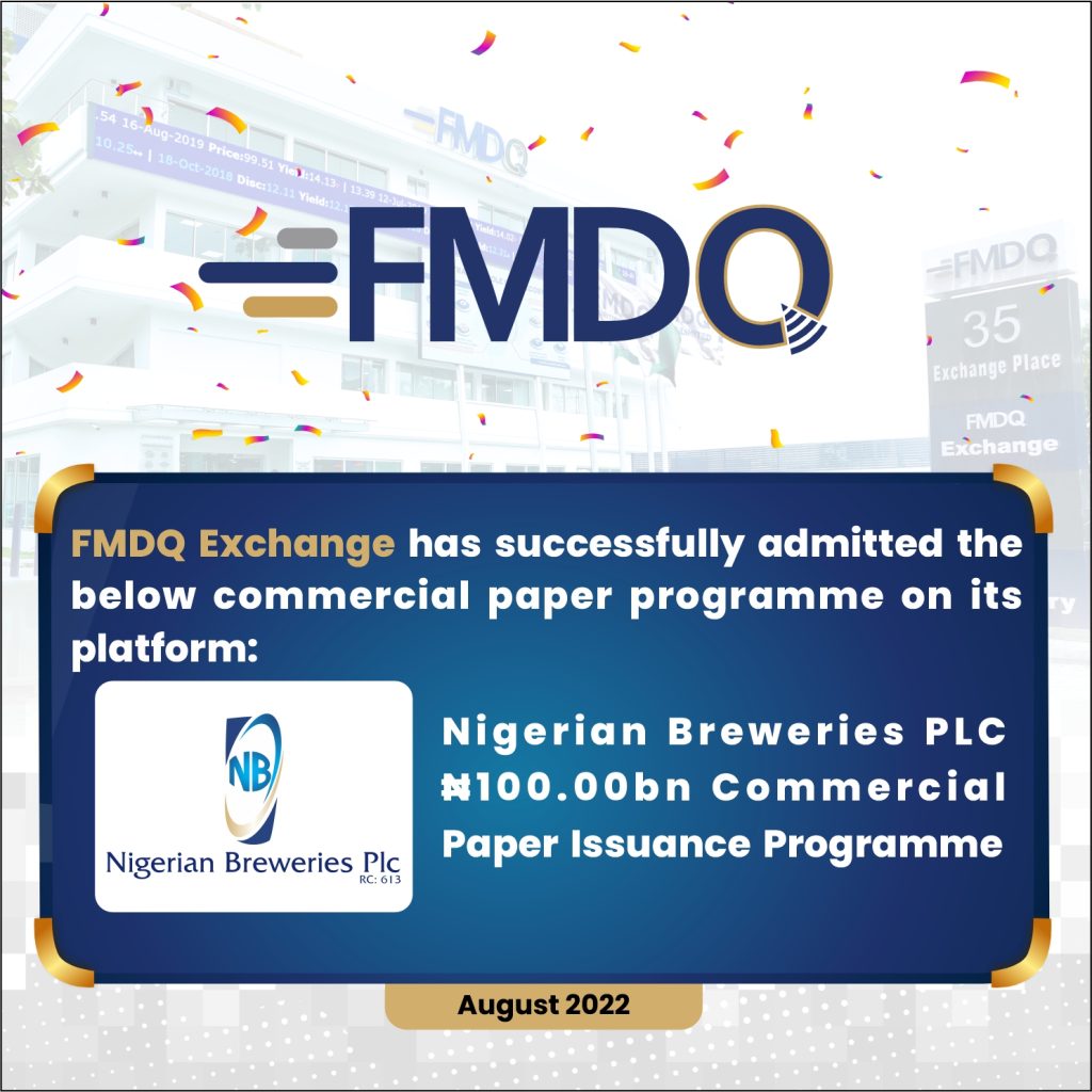 Nigerian Breweries PLC Registers ₦100.00 billion Commercial Paper Programme  on FMDQ Exchange